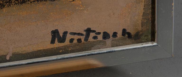 SEPPO NÄÄTÄNEN, olja på skiva, signerad.