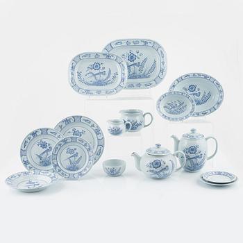 63 pieces of 'Bluebird' porcelain, Rörstrand, Sweden, second half of the 20th century.