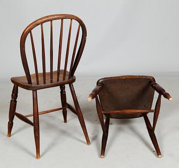 STOLAR, 1 par, Windsortyp, England, 1800-tal.