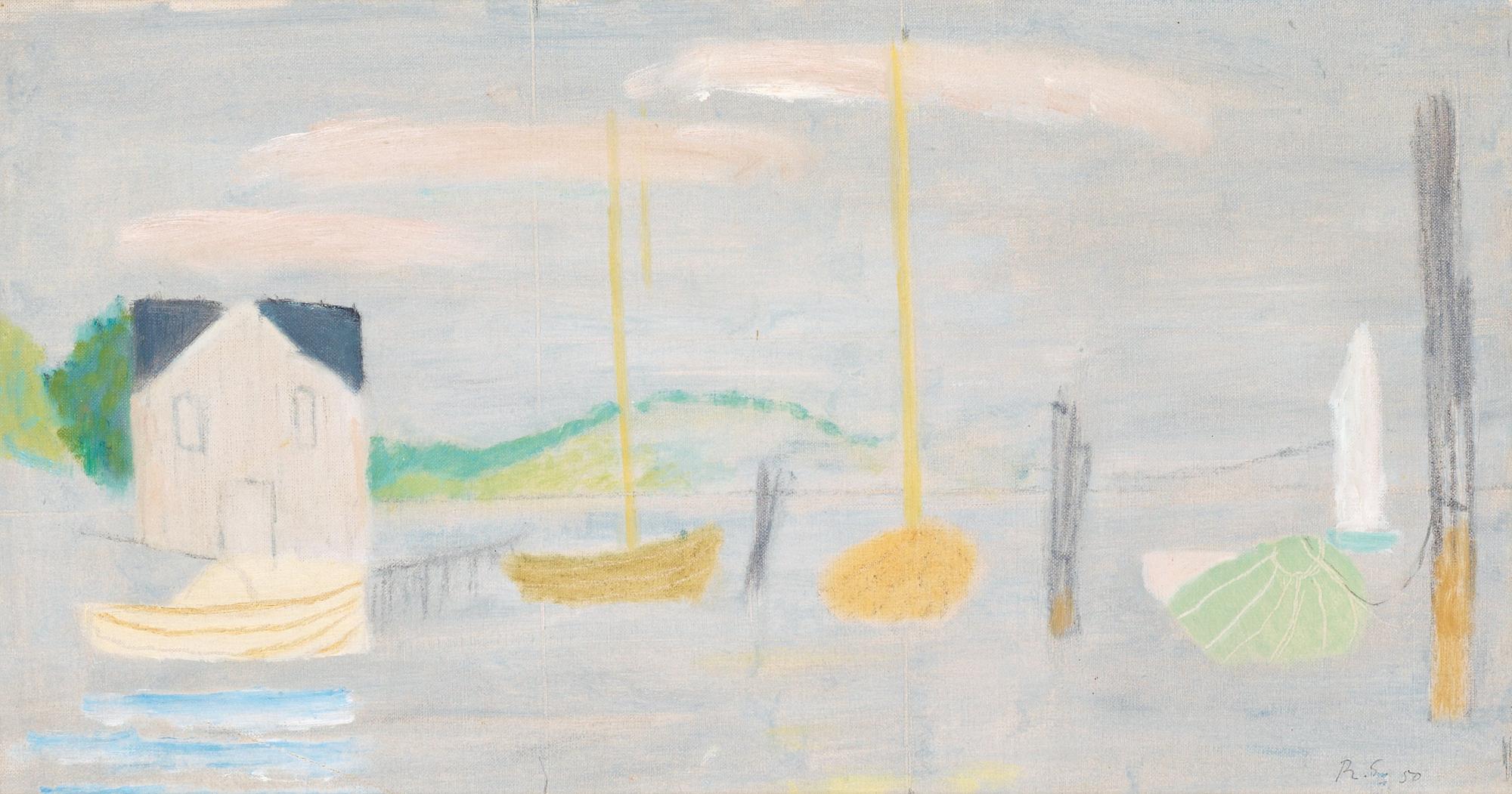Ragnar Sandberg, "Båtar I" (Västkustmotiv).