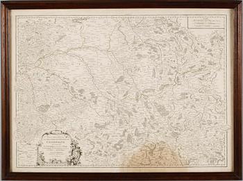 KARTA, kopparstick, efter Robert, "Champagne", 1752.