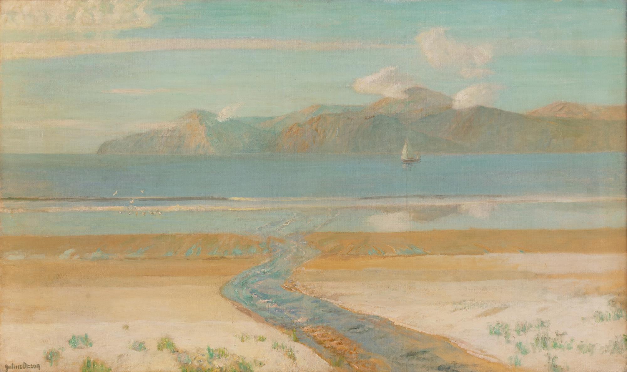 Julius Olsson, Coastal landscape.