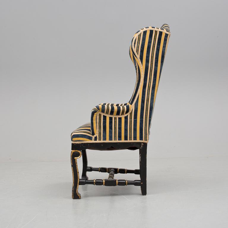FÅTÖLJ, senbarock, 1700-tal.