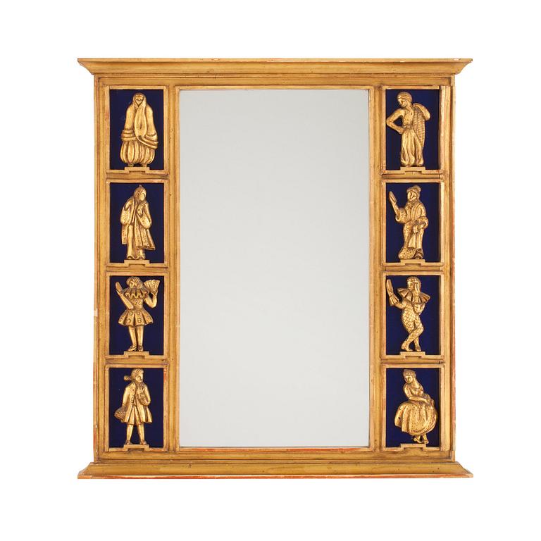 A mirror probably by Marie-Louise Idestam-Blomberg, Sweden 1920's-30's.