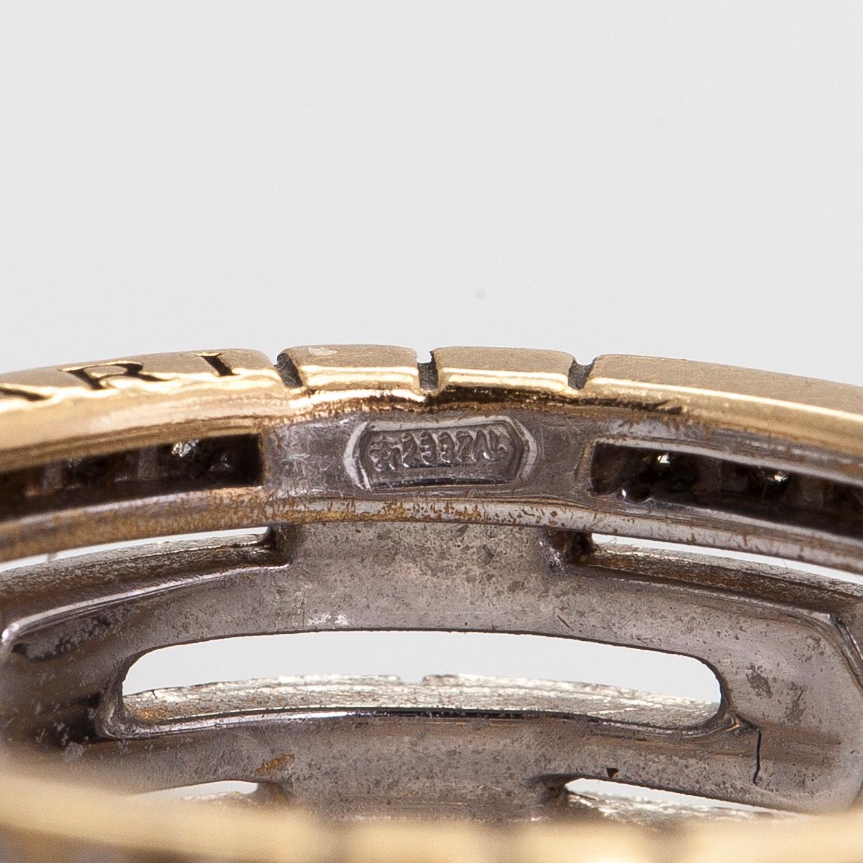 Bulgari, ring, "Parentesi", 18K guld och diamanter ca 0.25 ct totalt.