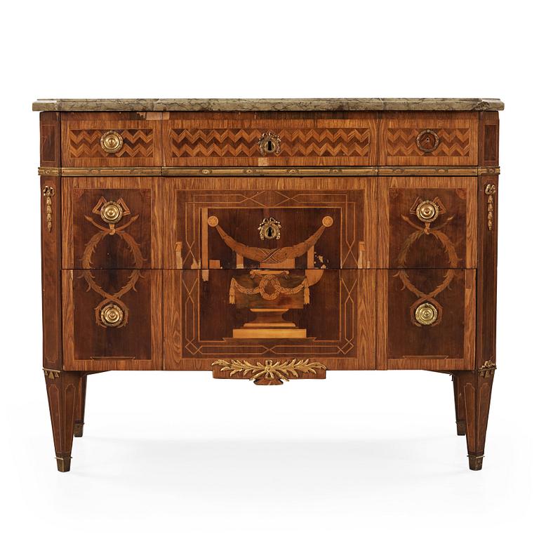 A Gustavian late 18th century commode by Anders Lundelius, master 1778.