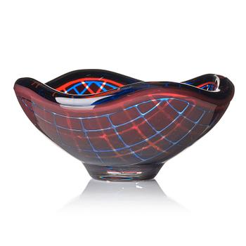 14. Sven Palmqvist, a "Dubbel-Ravenna" (Double Ravenna) glass bowl, Orrefors, Sweden, 1961, nr 1858.