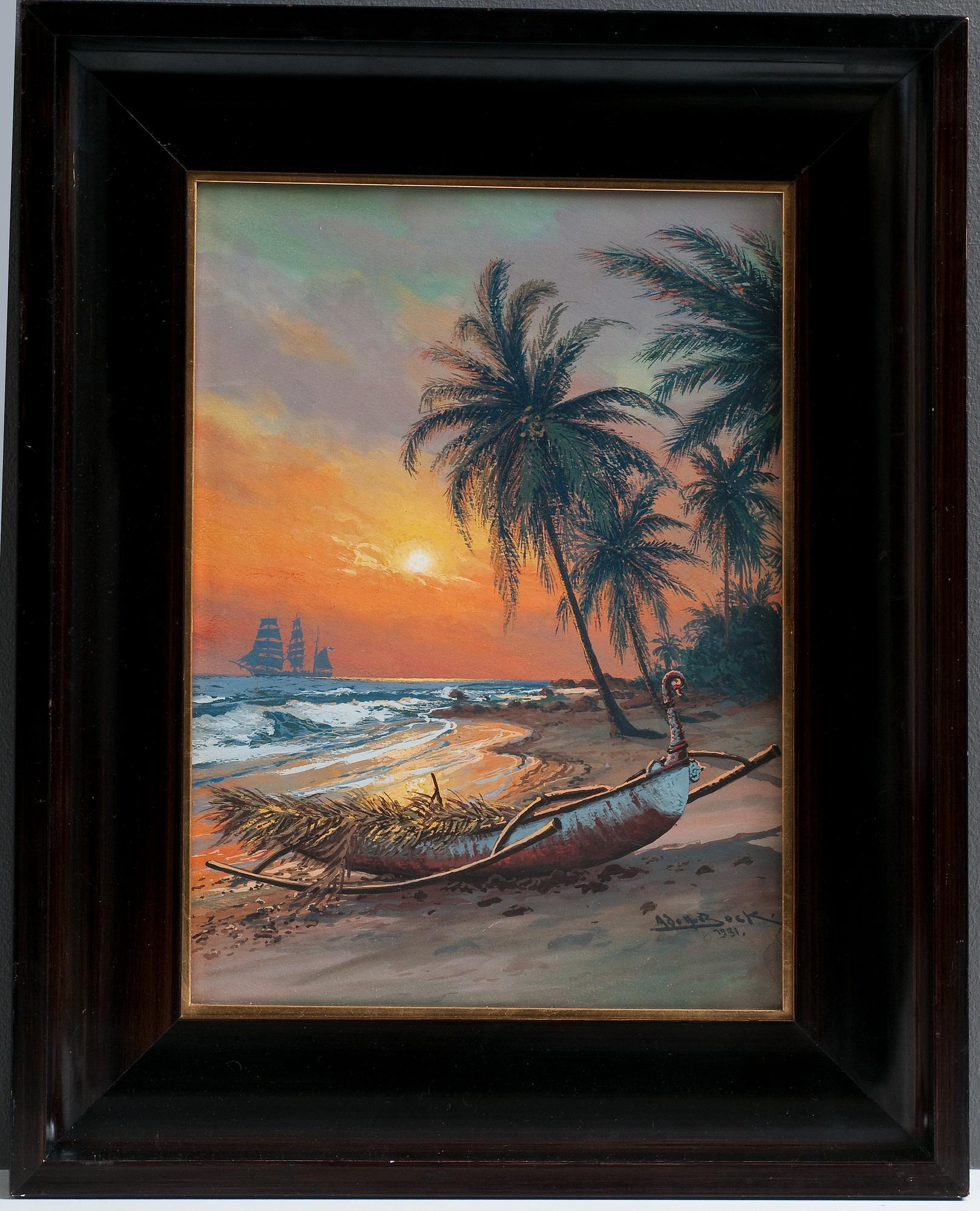 ADOLF BOCK, gouache, signeerattu ja päivätty 1931.