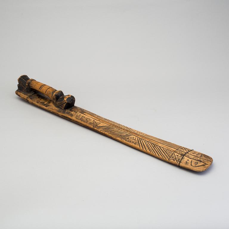 MANGELBRÄDE, allmoge, daterad 1706.