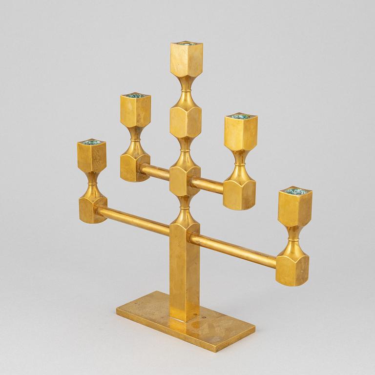 Lars Bergsten, a five-light brass candelabra from Gusum.