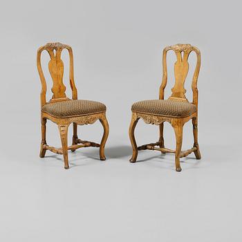 STOLAR, två stycken, rokoko, 1700-tal.