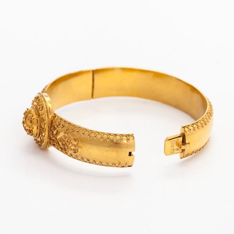 Bracelet, 18K gold, Stockholm, 19th century.