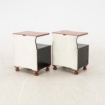 Bedside tables, a pair, 1940s.