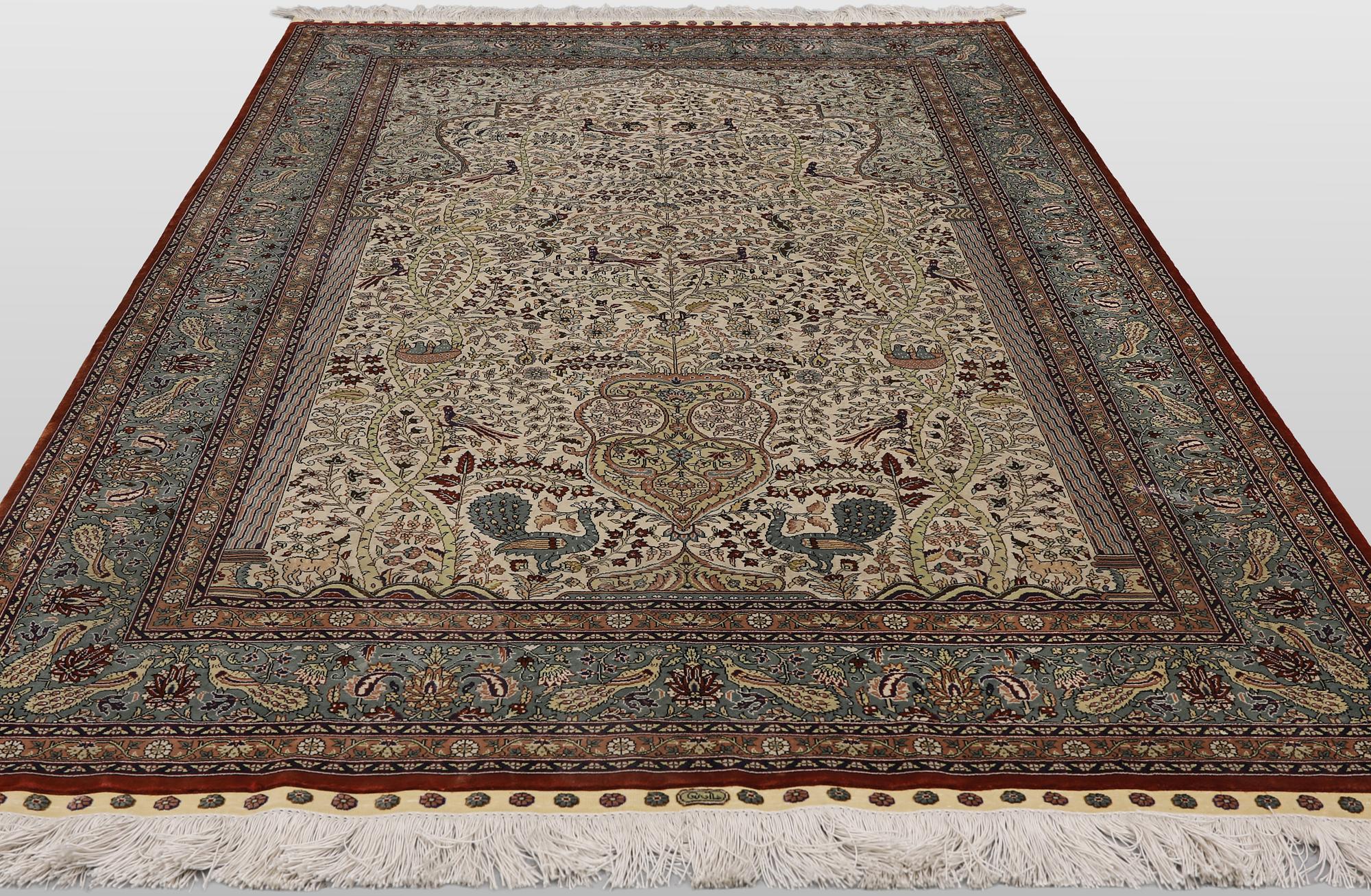 Matta, Orientalisk silke, 184 x 124 cm.