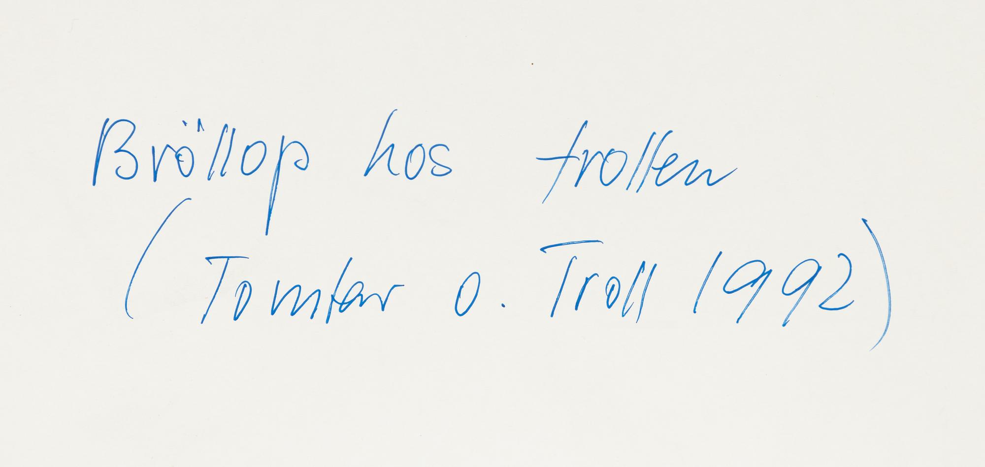 Hans Arnold,  "Bröllop hos trollen".
