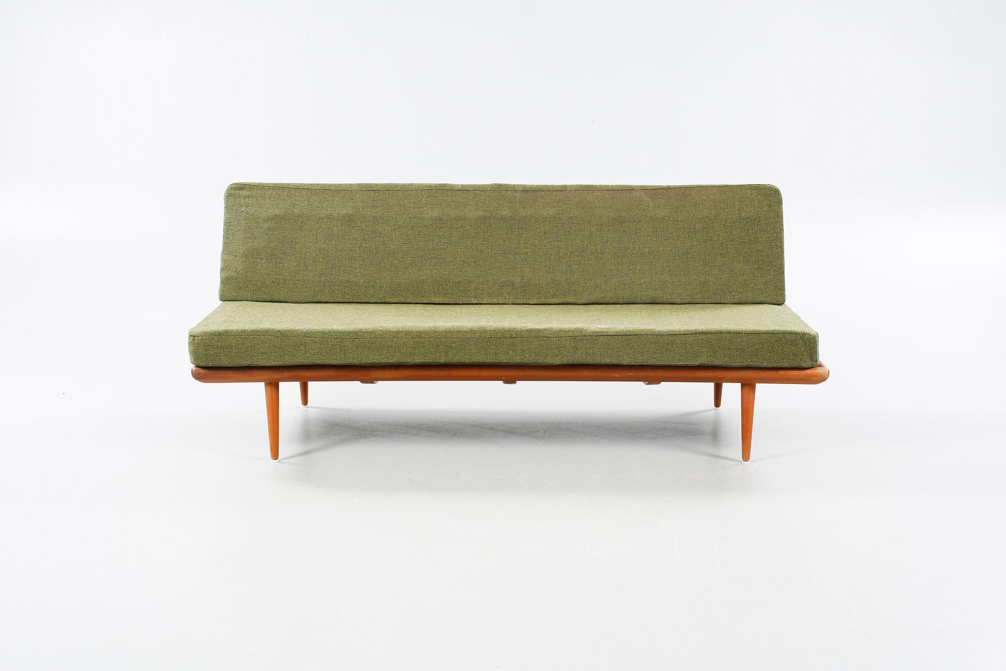 A sofa 417 and a table 519, Peter Hvidt & Orla Mörgaard Nielsen, Minerva series, France & Daverkosen, Denmark, 1950s.