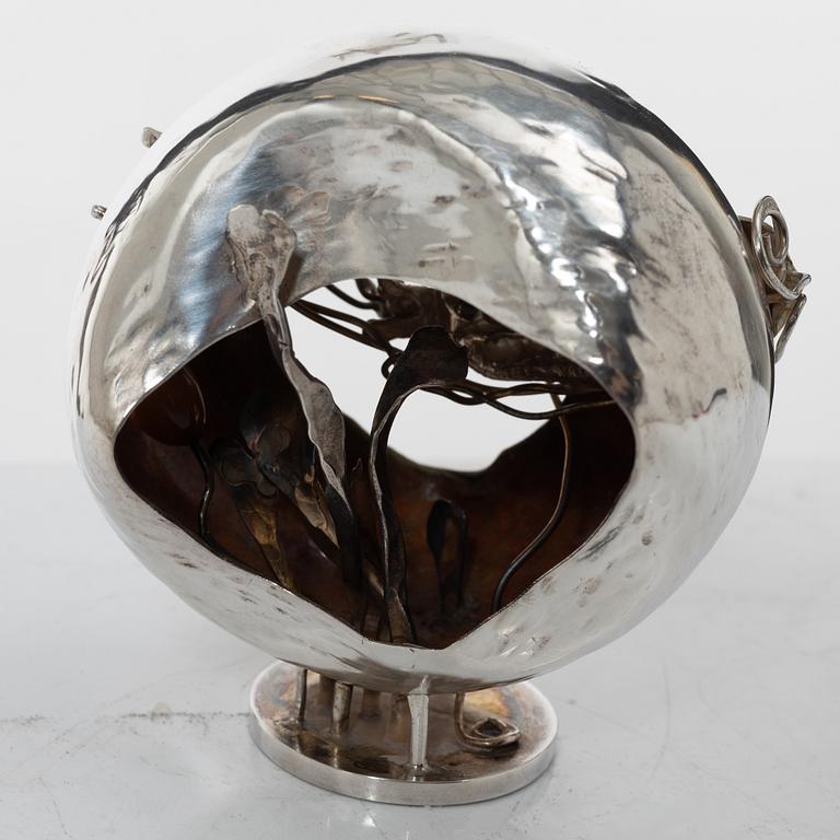 Lars Arby, A silver sculpture, mark of Lars Arby, Gothenburg, Sweden 1969.