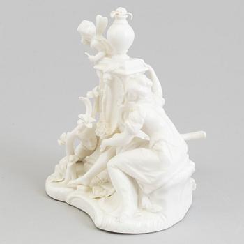 A Nymphenburg porcelain figure 'Der Voyeur am Brunnen', Germany early 20th Century.