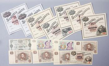 SEDLAR, 24 st, Sverige, 1920-60-tal.