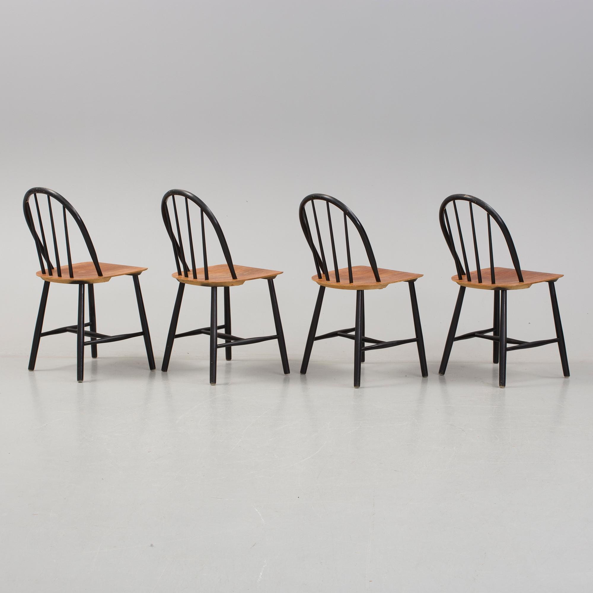 STOLAR, 4 st, "Fanett", Ilmari Tapiovaara, Edsbyverken, 1950-tal.