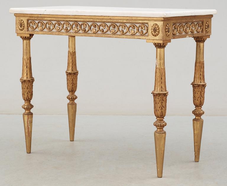 KONSOLBORD. Sengustavianskt, 1700-talets slut. Ritat av Louis Masreliez, utfört av Jean Baptiste Masreliez.