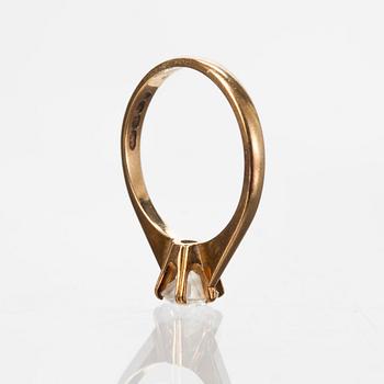 RING, guld 14K, briljantslipad diamant ca 0,80 ct. Helsingfors 1992.