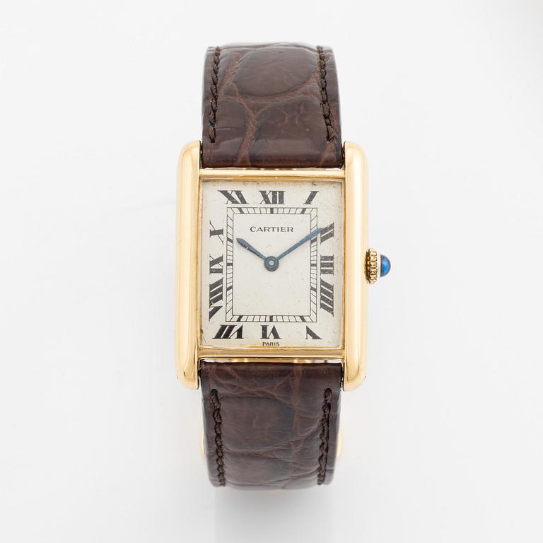 Cartier, Tank, "Paris", armbandsur, 23,5 x 23 (30,5) mm.