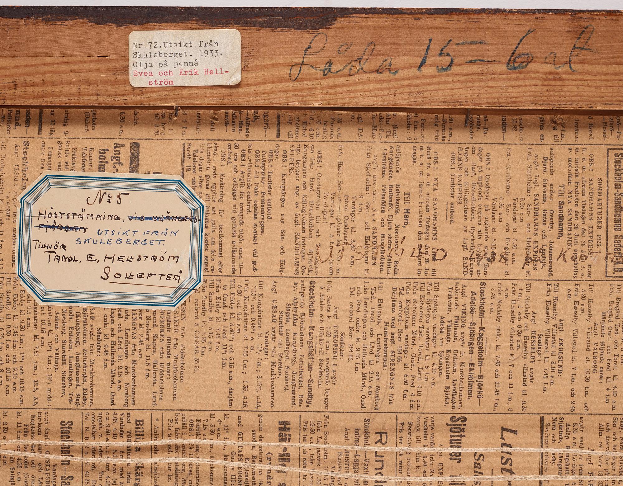 Helmer Osslund, "Utsikt från Skuleberget" (View from the Skule mountain, landscape from the northeast of Sweden).