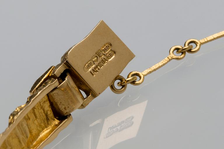 ARMBAND, 18 K guld, Björn Weckström, Lapponia, 1984. Vikt ca 25 g.