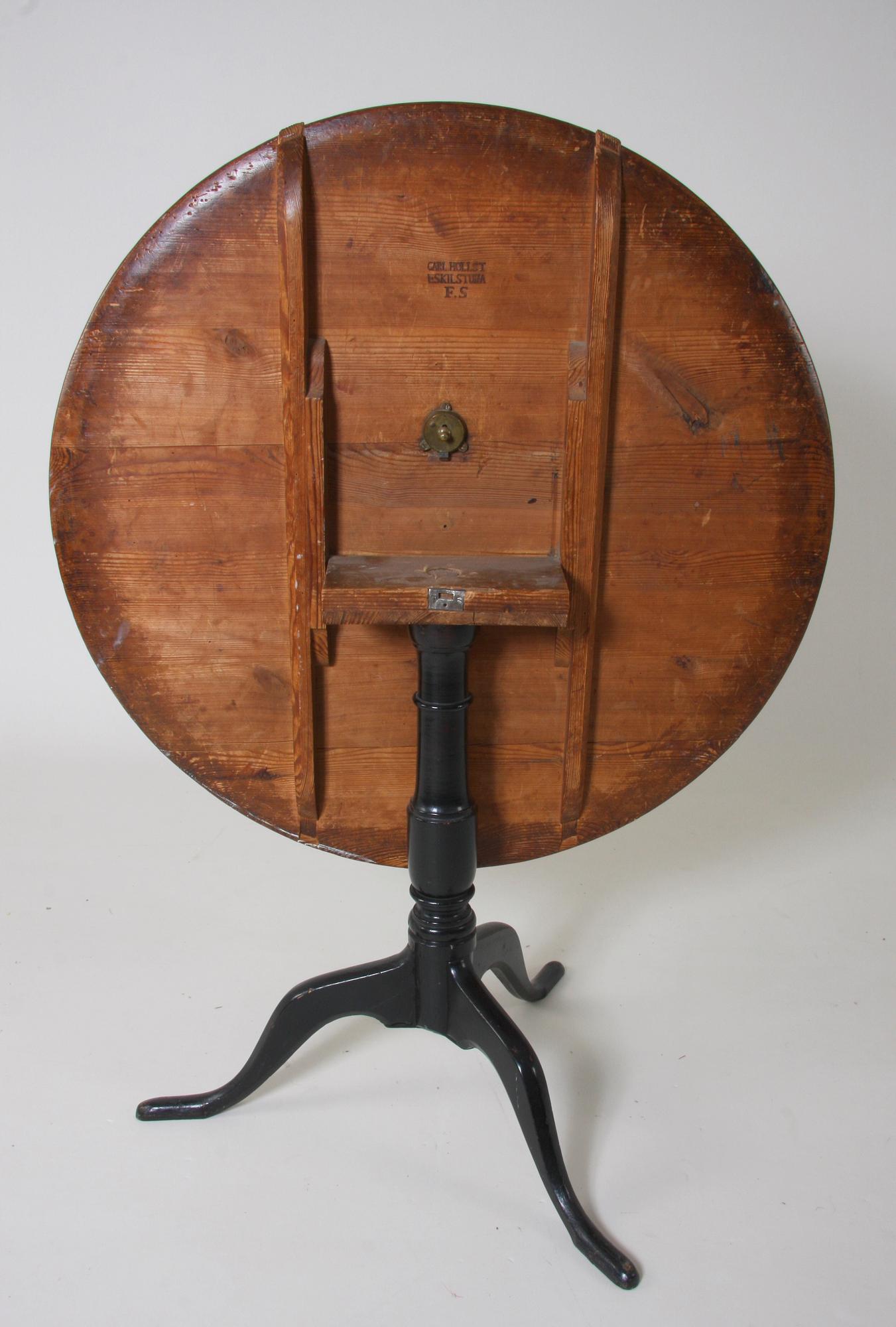 FÄLLBORD, sign Carl Hollst, Eskilstuna FS.(1787-1830).