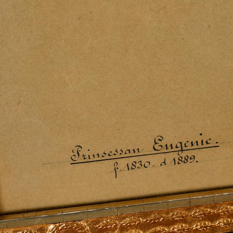 UNKNOWN ARTIST, possibly Princess Eugénie, watercolour, not signed.