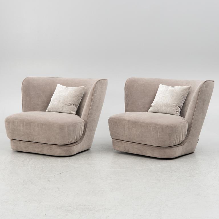 Castello Lagravinese, a pair of "Royale" armchairs, Casamilano, Italy, contemporary.