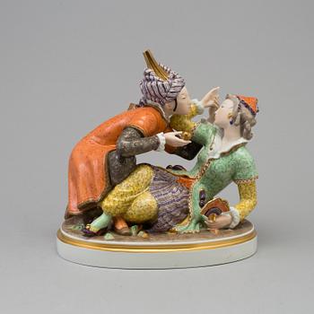 A Gerhard Henning porcelain figure, 'Ali & Peribanu', Royal Copenhagen, Denmark, 1930.