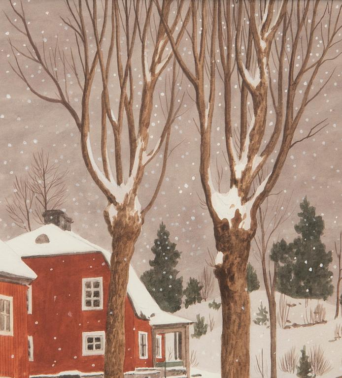 Oskar Bergman, Buildings in Snow.