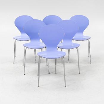 Erik Ole Jørgensen, six stackable 'Rondo' chairs, Danerka, Denmark, 21st Century.