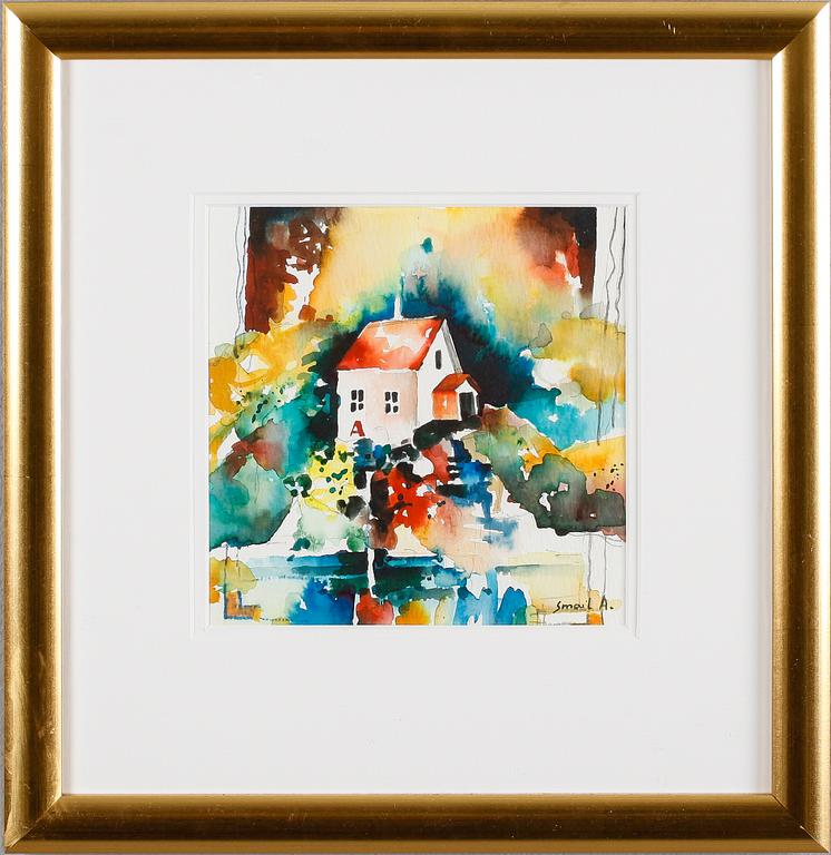 SMAIL SMAJL AJKUNIC, akvarell, signerad.