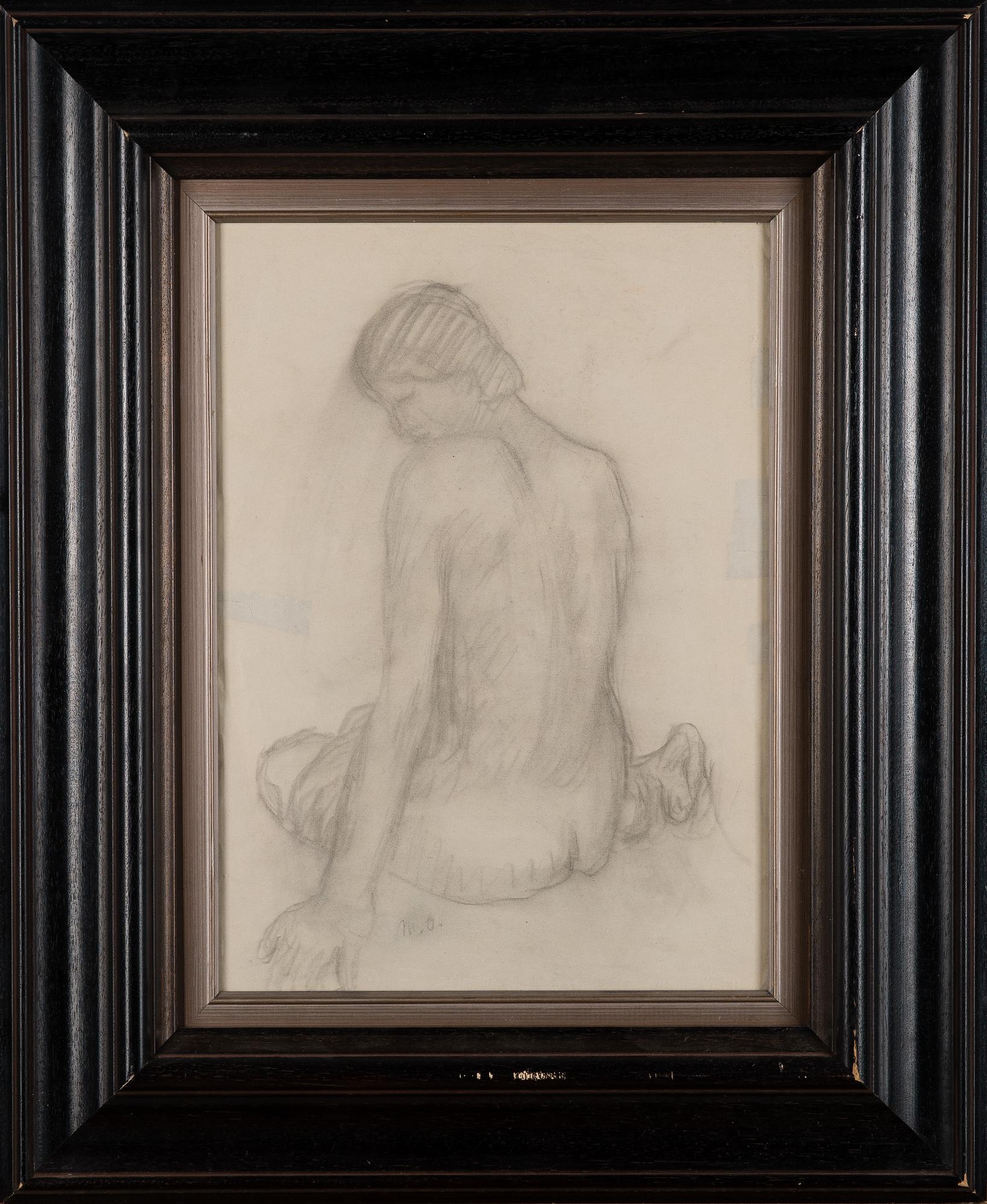 MIKKO OINONEN, blyertsteckning på papper, signerad M.O.