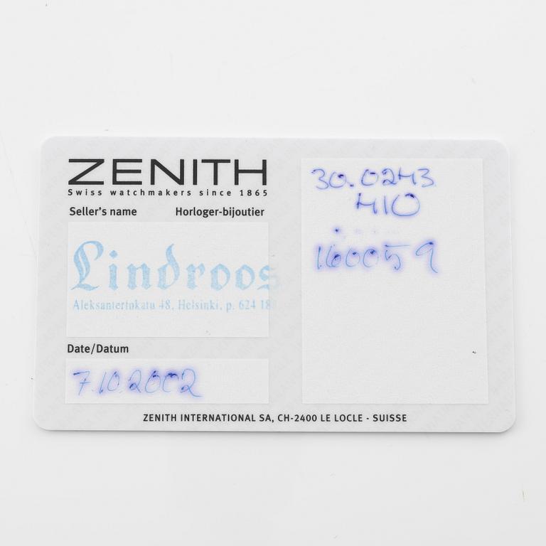 Zenith, El Primero, ChronoMaster, "Triple Calendar Moonphase", chronograph, ca 2002.