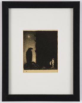John Bauer, "Troll", de kompletta 10 osignerade litografierna ur sviten.
