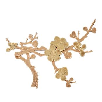 364. Wiwen Nilsson, a brooch, in the form of a twig, gilded sterling silver, Lund 1969.
