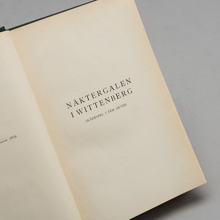 AUGUST STRINDBERGS SAMLADE VERK, 55 vol, Albert Bonniers förlag, Stockholm 1912-1919.