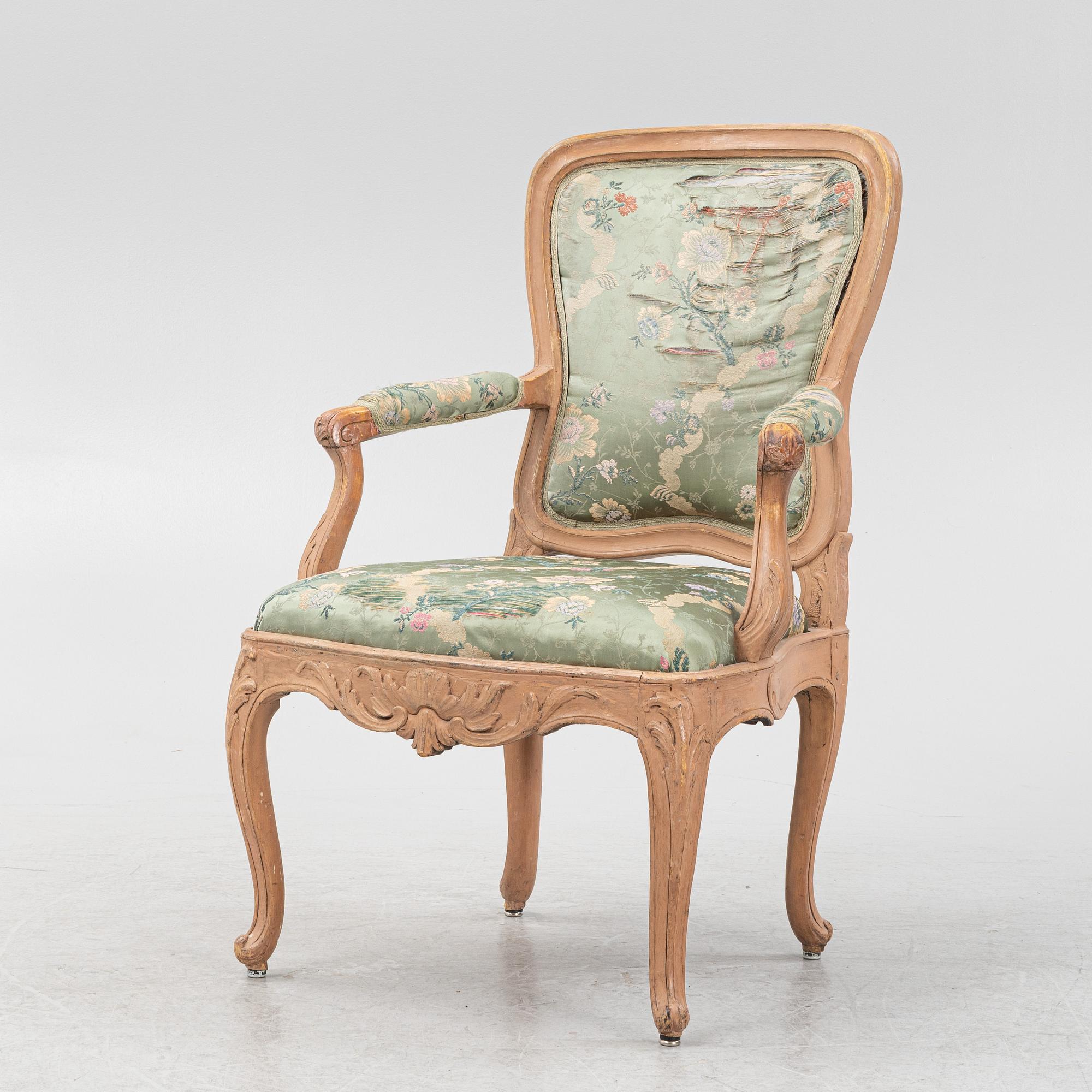 Armchair, Rococo 18th century.