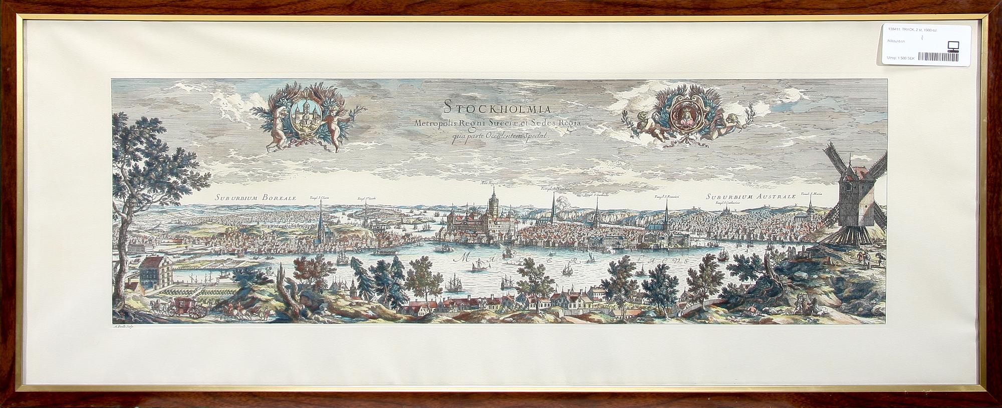 TRYCK, 2 st, 1900-tal.