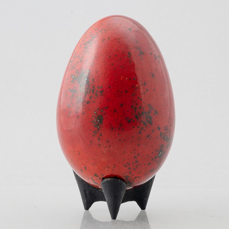 Hans Hedberg, a faience sculpture of an egg, Biot, France.