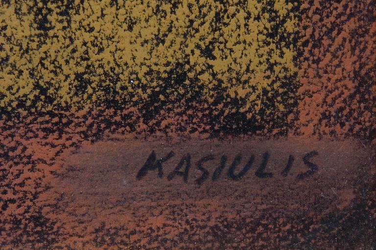 VYTAUTAS KASILIUS, pastell på pannå, sign.