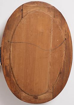 A pair of mahogany Empire two-light girandoles, early 19th century.