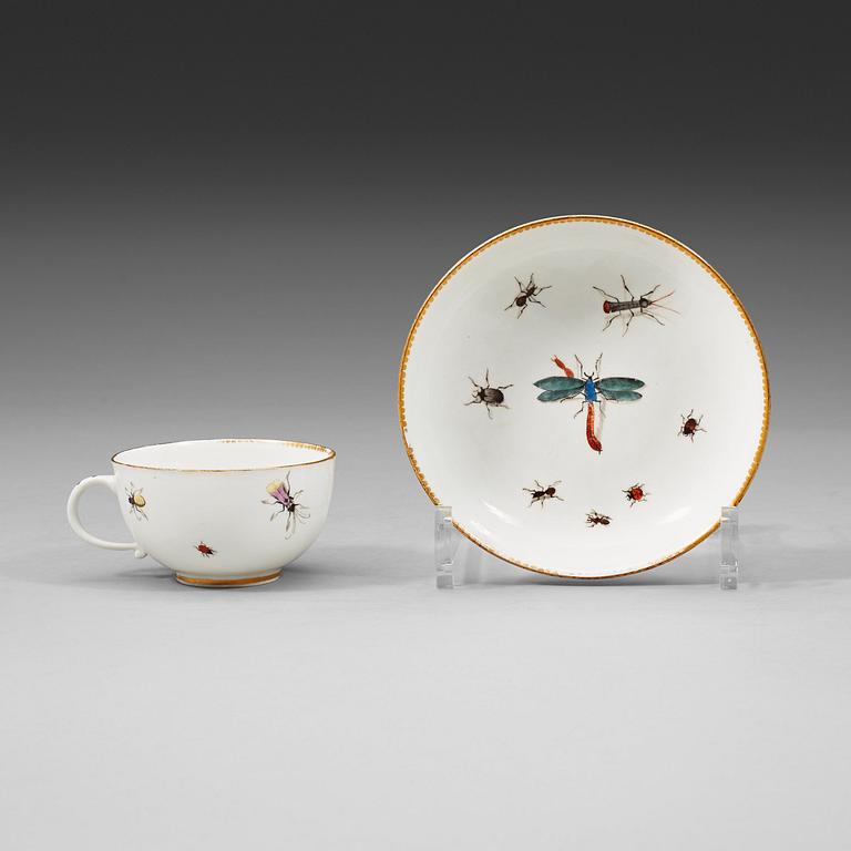 A Meissen cup with stand, circa 1740.