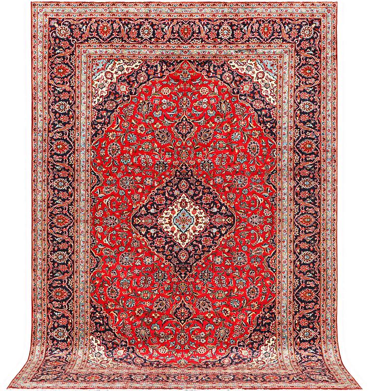 A carpet, Kashan, ca. 383 x 247 cm.