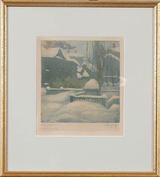 ELISABETH DE KROUGLICOFF, etching, signed.