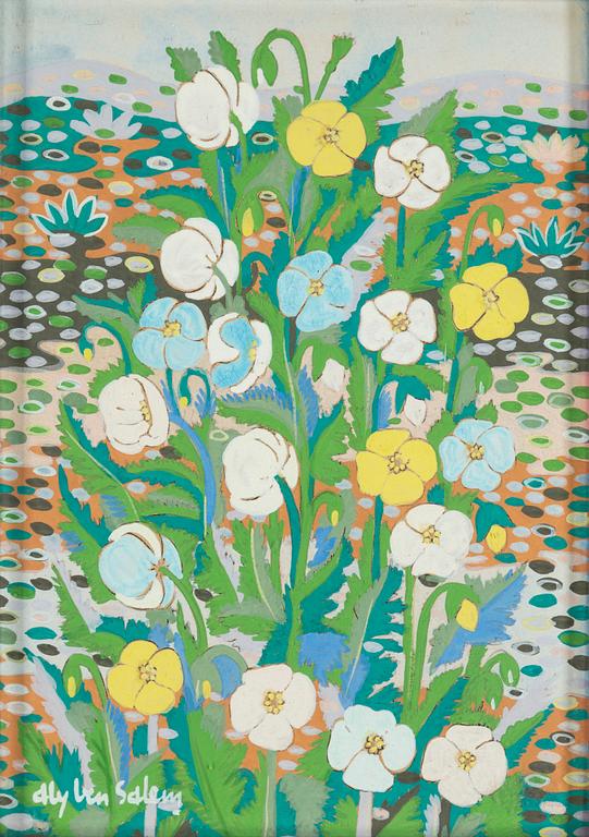 ALY BEN SALEM, gouache, signerad.